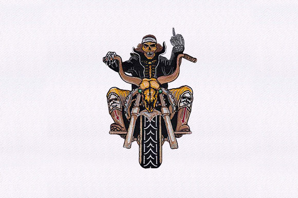 Bike Rider Embroidery Design