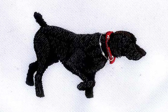 Black Labrador Embroidery Design