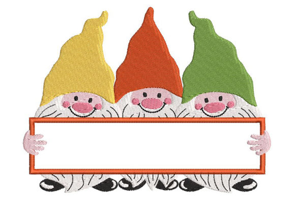 Cute Gnomes with Space for Name or Text