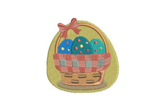 Easter Basket Embroidery Design