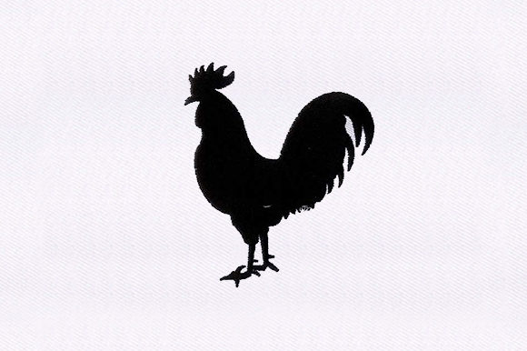 Filled Rooster Embroidery