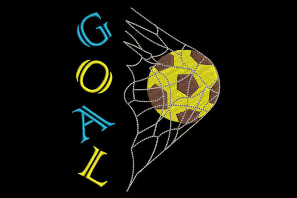 Football Soccer-Goal Embroidery Design
