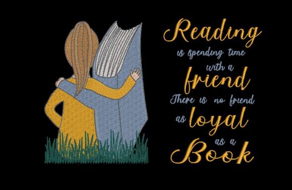 Girl, Book and a Quote Combined