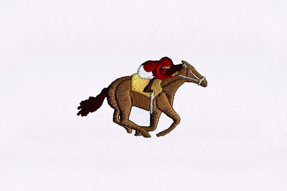Horse Riding Dude Embroidery