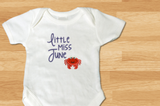 Little Miss June Crab Applique