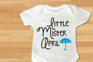 Little Mister April Umbrella Applique