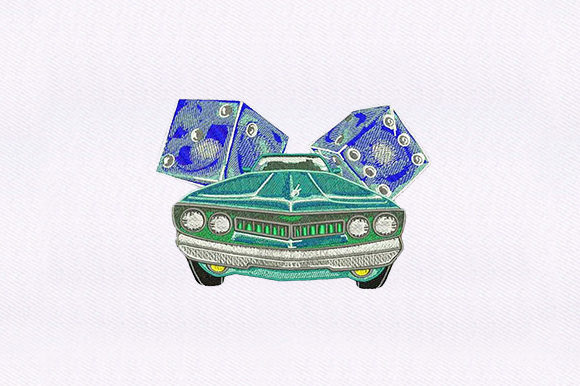 Lowrider Car Embroidery Design