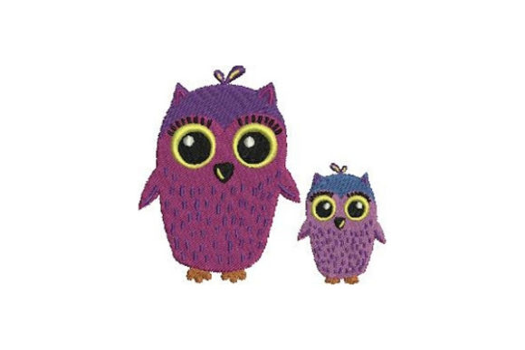 Mom and Baby Owls