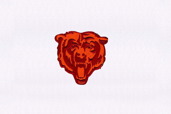 Red Grizzly Bear Embroidery